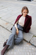 ПАНТАЛОН ОТ СУРОВА ВЪЛНА В СИВО РАЙЕ