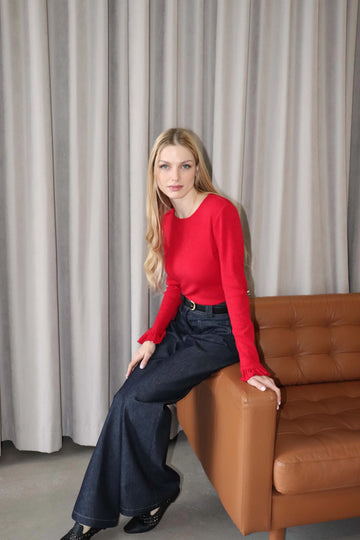 ЧЕРВЕНА РИПСЕНА БЛУЗА - VERYCHI