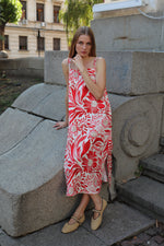 ЛЕНЕНА РОКЛЯ С ПРИНТ НА ЦВЕТЯ