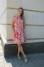 КЪСА ЛЕНЕНА РОКЛЯ С НАБОРИ