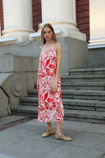 ЛЕНЕНА РОКЛЯ С ПРИНТ НА ЦВЕТЯ