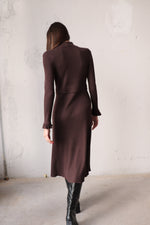 ДЪЛГА РИПСЕНА РОКЛЯ В КАФЯВО