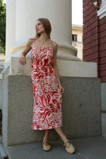 ЛЕНЕНА РОКЛЯ С ПРИНТ НА ЦВЕТЯ