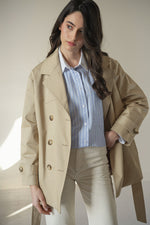 ПАМУЧЕН ТРЕНЧ С КОЛАН