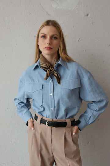 СВОБОДНА РИЗА ОТ ЛЕН И ВИСКОЗА - VERYCHI