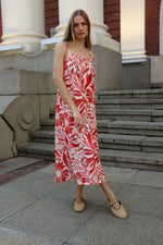 ЛЕНЕНА РОКЛЯ С ПРИНТ НА ЦВЕТЯ