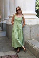 ПАМУЧНА ДЪЛГА РОКЛЯ С НАБОРИ