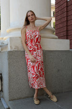 ЛЕНЕНА РОКЛЯ С ПРИНТ НА ЦВЕТЯ