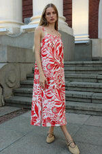 ЛЕНЕНА РОКЛЯ С ПРИНТ НА ЦВЕТЯ