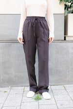 КАФЯВ СВОБОДЕН ПАНТАЛОН С ВРЪЗКИ