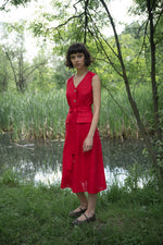 ЛЕНЕНА РОКЛЯ С КОПЧЕТА