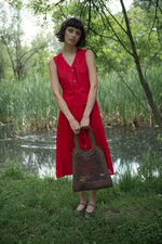 ЛЕНЕНА РОКЛЯ С КОПЧЕТА