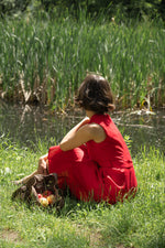 ЛЕНЕНА РОКЛЯ С КОПЧЕТА