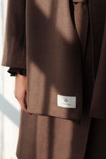 КАФЯВ ШАЛ ОТ ВЪЛНА И КАШМИР