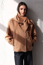 КАМЕЛ ТРИЪГЪЛЕН ШАЛ ОТ ВЪЛНА И КАШМИР