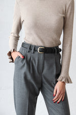 РИПСЕНА БЛУЗА С КЪДРИ В РЪКАВИТЕ