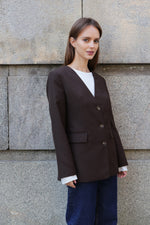 КАФЯВ ЕДНОРЕДЕН БЛЕЙЗЪР БЕЗ РЕВЕР