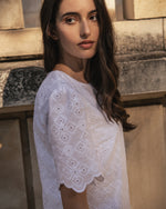 БЯЛА РОКЛЯ С БРОДЕРИЯ